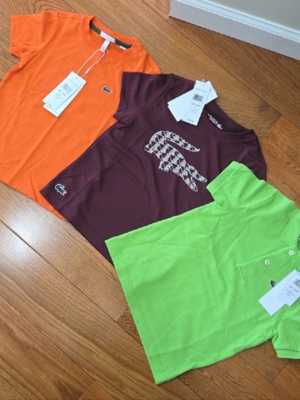 3 Lacoste Kids Polo Shirts